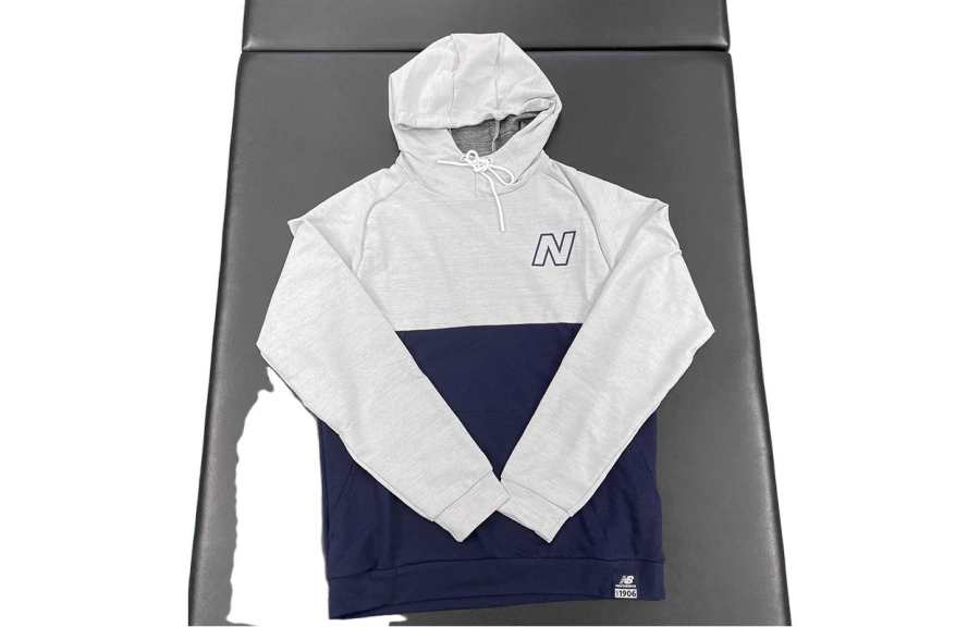 New Balance New Balance Sweatshirts Unisex Navy Blue & Gray Multicolor Hooded Moderate Other