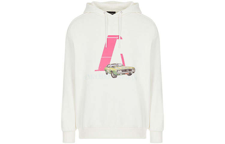 EMPORIO ARMANI Car Logo-print Hoodie