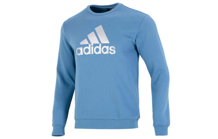 Adidas Adidas Sweatshirts Men's Sky Blue Crew Neck Moderate