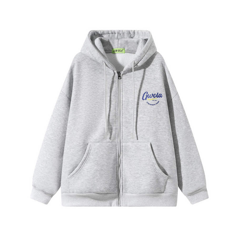 Gwola Sweatshirts Unisex Hooded Moderate Cardigan