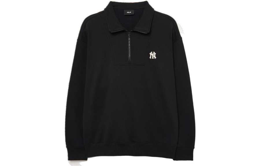 MLB MLB New York Yankees Sweatshirts Unisex Black Half Turtleneck Moderate