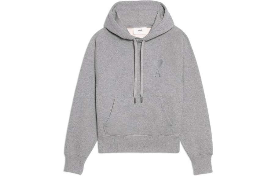 AMIPARIS Sweatshirts Unisex Gray Hooded Moderate Heavyweight