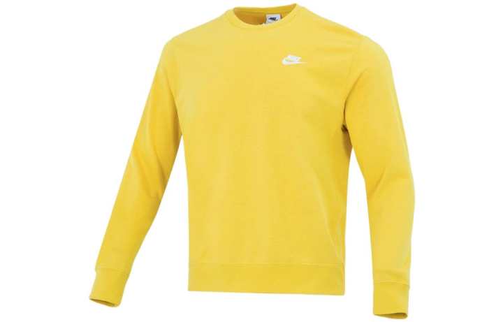 Nike Nike Sweatshirts Men's Yellow Crew Neck Moderate Regular