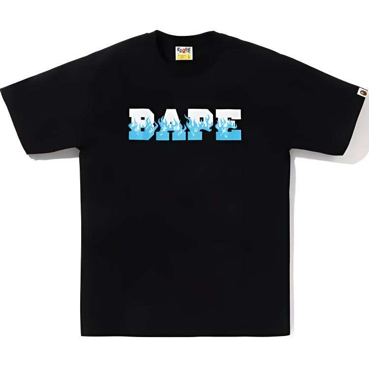 A BATHING APE A BATHING APE Flame Bape Logo Tee