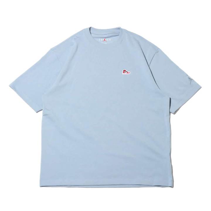 Jordan Jordan T Shirts Men's Blue Gray Crew Neck Moderate Straight Fit