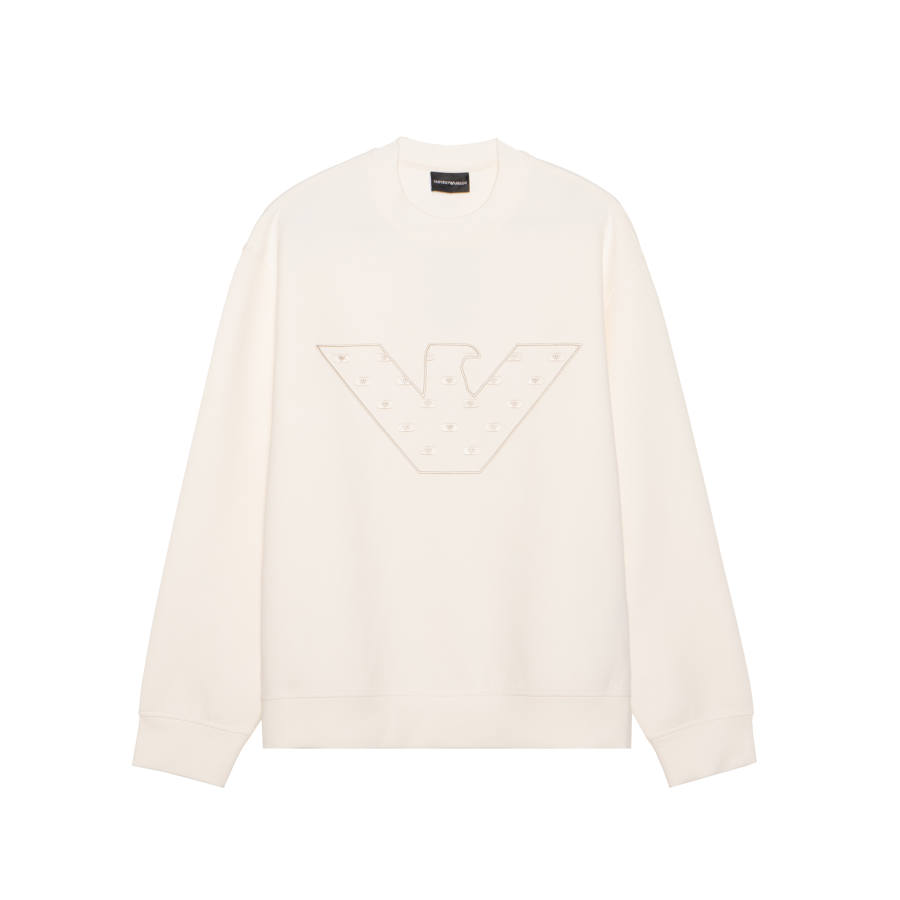 EMPORIO ARMANI Kids Logo embroidered Crewneck Sweatshirt