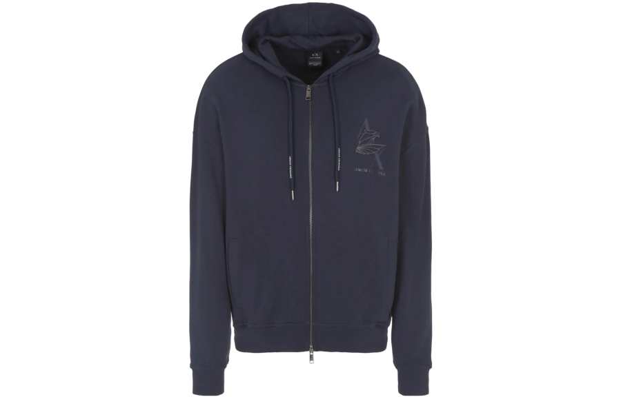 ARMANI EXCHANGE 【Best of: PromotionsPrevious Season】logo-print zip-up hoodie