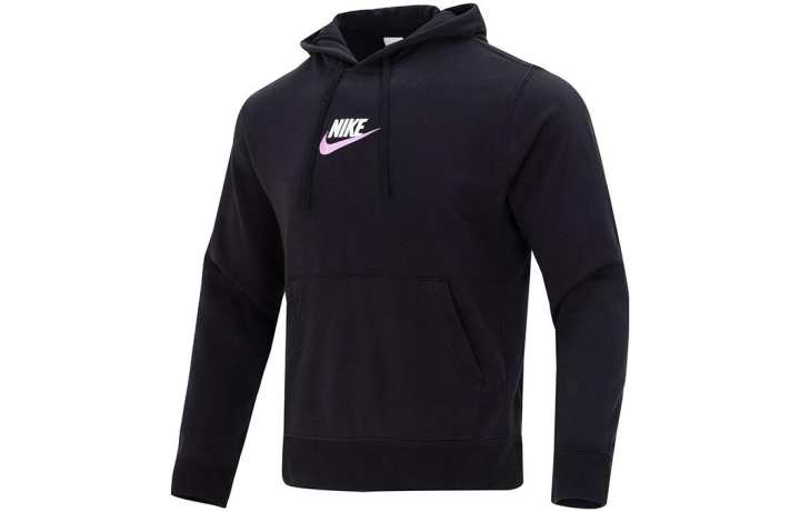 Nike Nike Sweatshirts Men's Black Hooded Non Detachable Moderate Regular