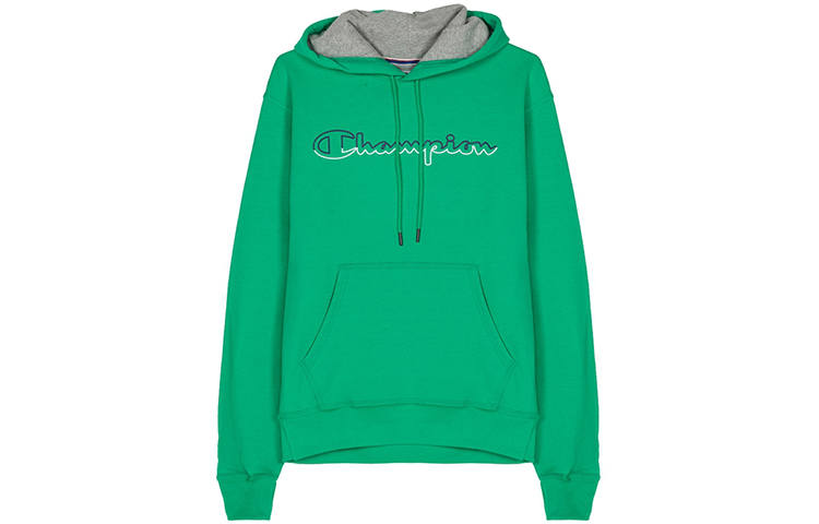 Champion Gradient Grass Stitched Logo Fleece Lined, US Version, Winter Sweatshirt Unisex Green