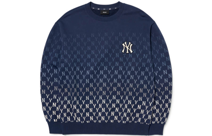 MLB MLB Base Logo Sweatshirts Unisex Navy Crew Neck Moderate Regular