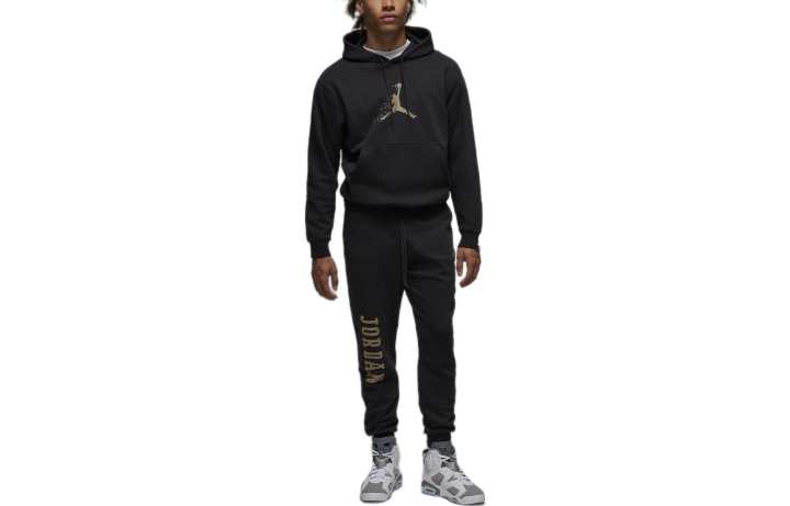Jordan Jordan Fleece Pullover Hoodie Sweatshirt Unisex Black