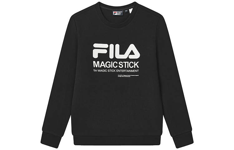 FILA Sweatshirts Men's Black Crew Neck Moderate Regular