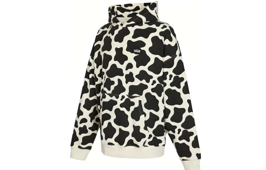 Vans Sweatshirts Unisex Black/Ivory White Hooded Moderate
