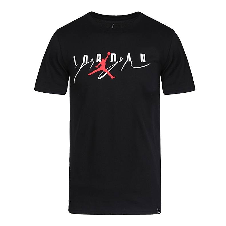 Jordan Jordan T Shirts Men's Black Crew Neck Straight Fit