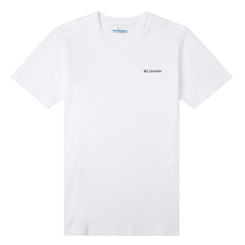 Columbia T Shirts Men's White Crew Neck Moderate Straight Fit