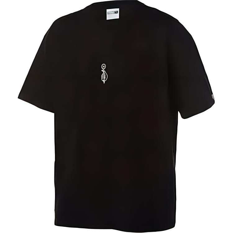 PUMA T Shirts Men's Black Crew Neck Moderate Straight Fit