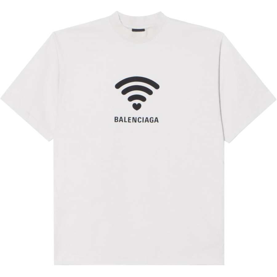Balenciaga T Shirt Loose Fit Men's White