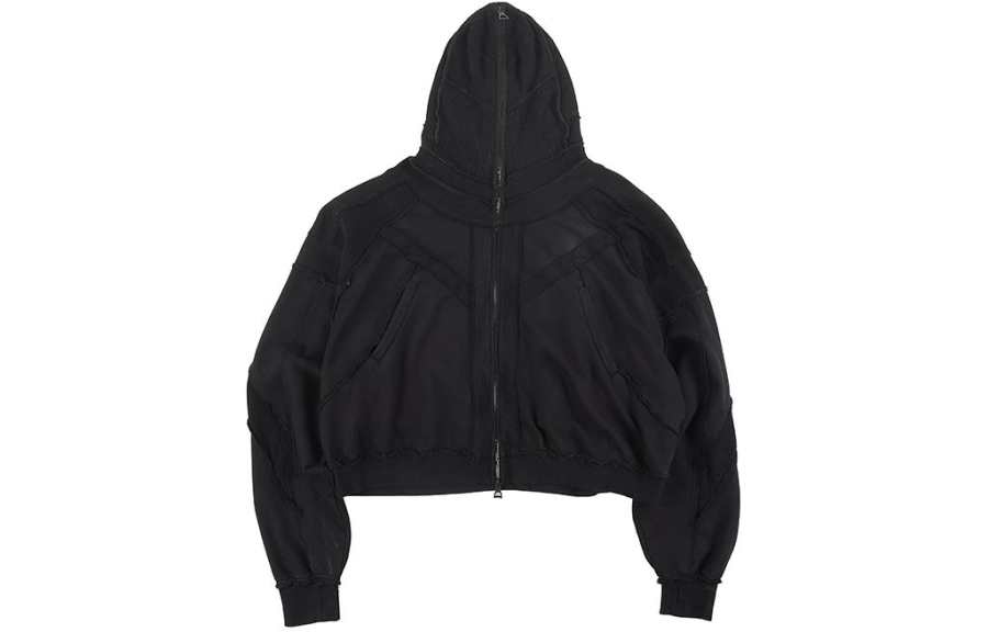 D 5 OVE Sweatshirts Men's Black Hooded Moderate Regular
