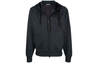 TOM FORD Sweatshirts Men's Black Hooded Moderate Regular