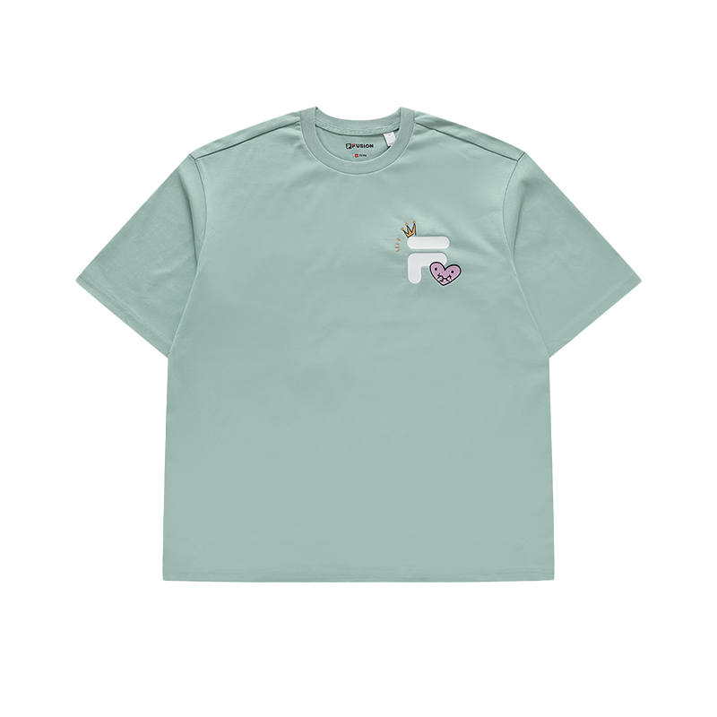 FILA FUSION T Shirt Unisex Bright Lake Green