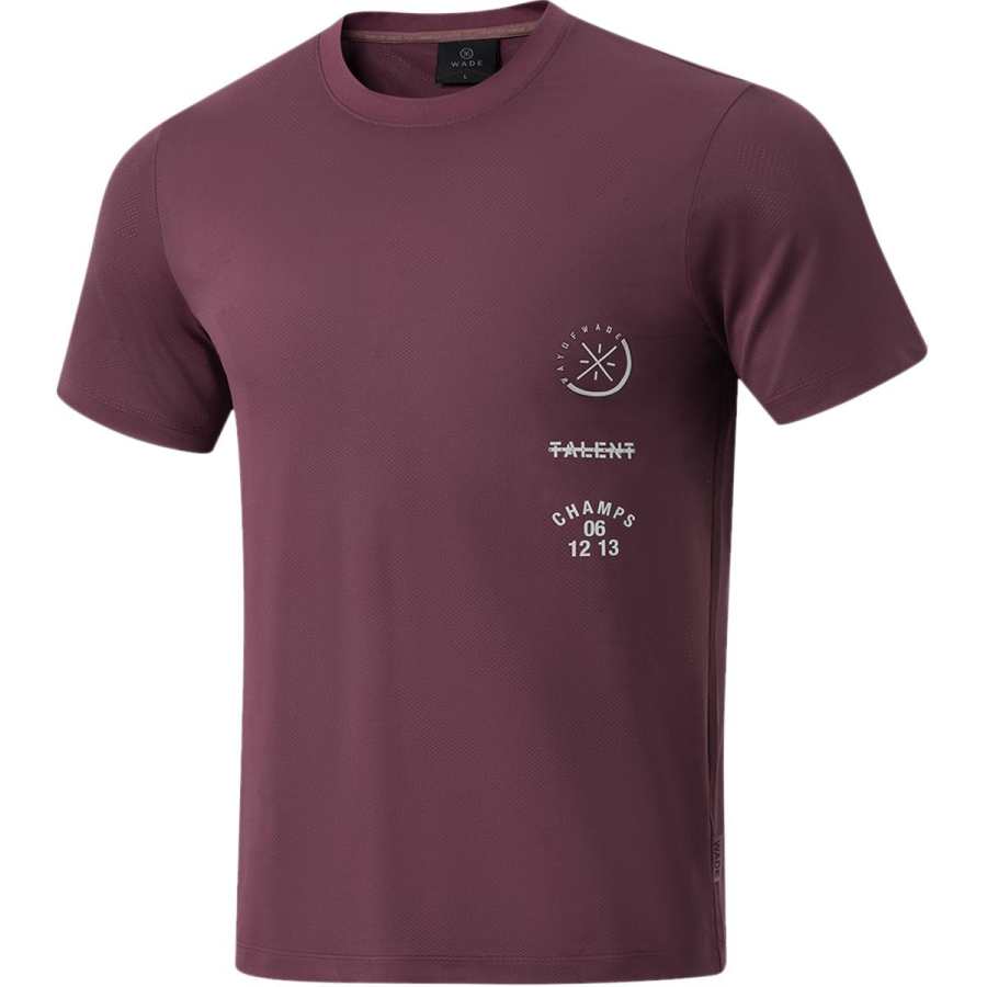 Li-Ning Li Ning T Shirt Men's Dark Red Purple