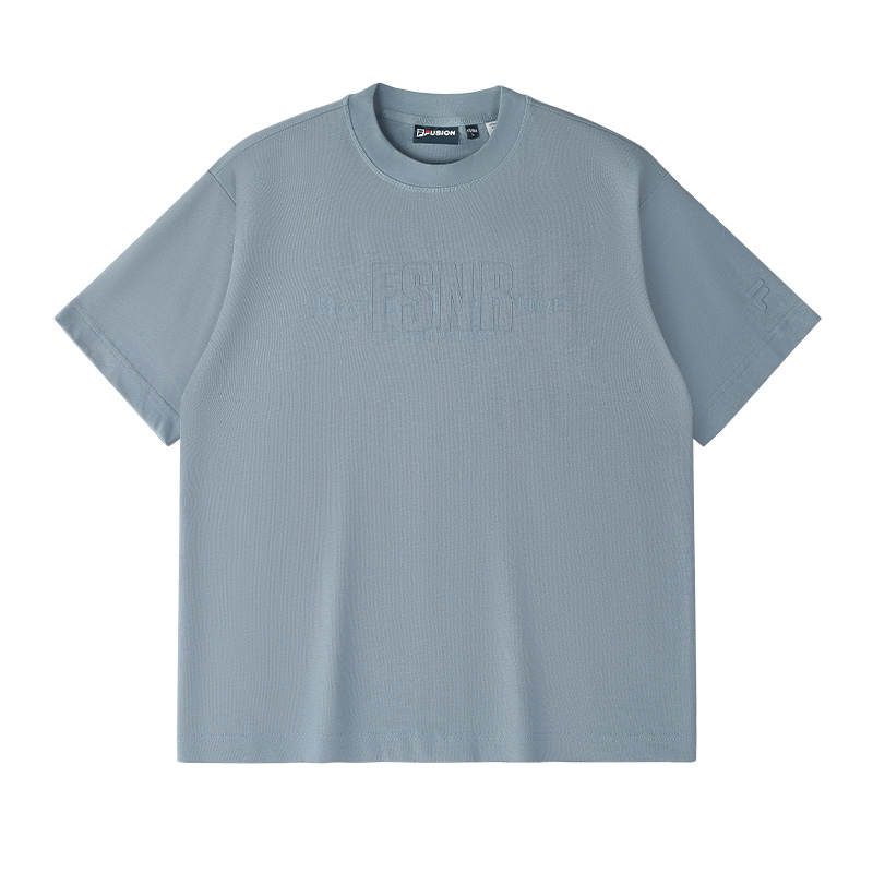 FILA FUSION T Shirt Men's Blue Beige Gray