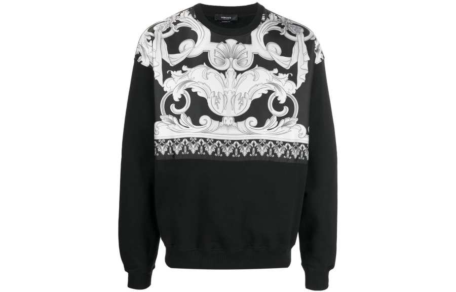 VERSACE 【Previous Season】baroque-print detail sweatshirt