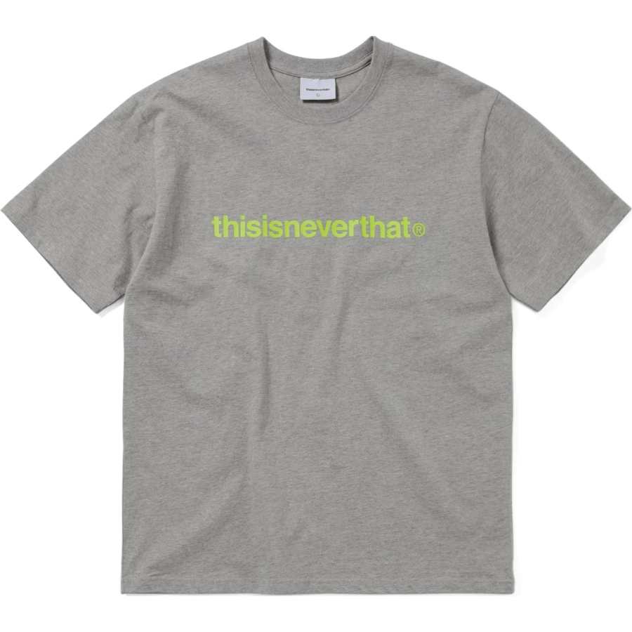Thisisneverthat Thisisneverthat T Shirts Unisex Dark Gray Crew Neck Moderate