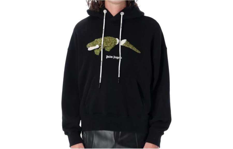 Palm Angels crocodile cotton hoodie