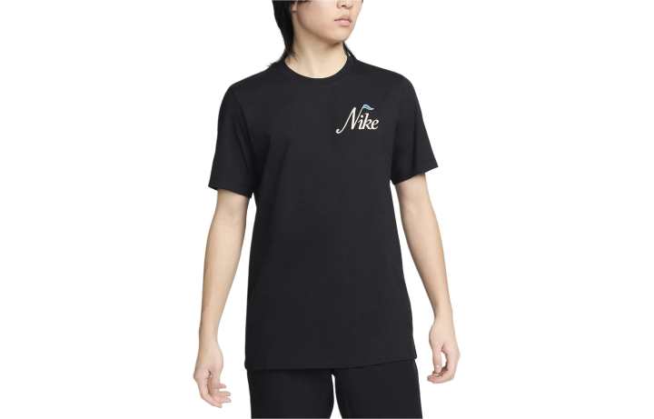 Nike Nike T Shirts Men's Black Crew Neck Moderate Straight Fit