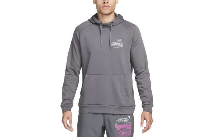 Nike Nike Dri FIT Hooded Fitness Pullover Sweatshirt Men's Gray
