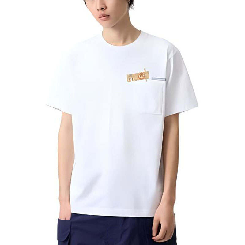 UNIQLO T Shirts Unisex White Crew Neck Moderate Straight Fit