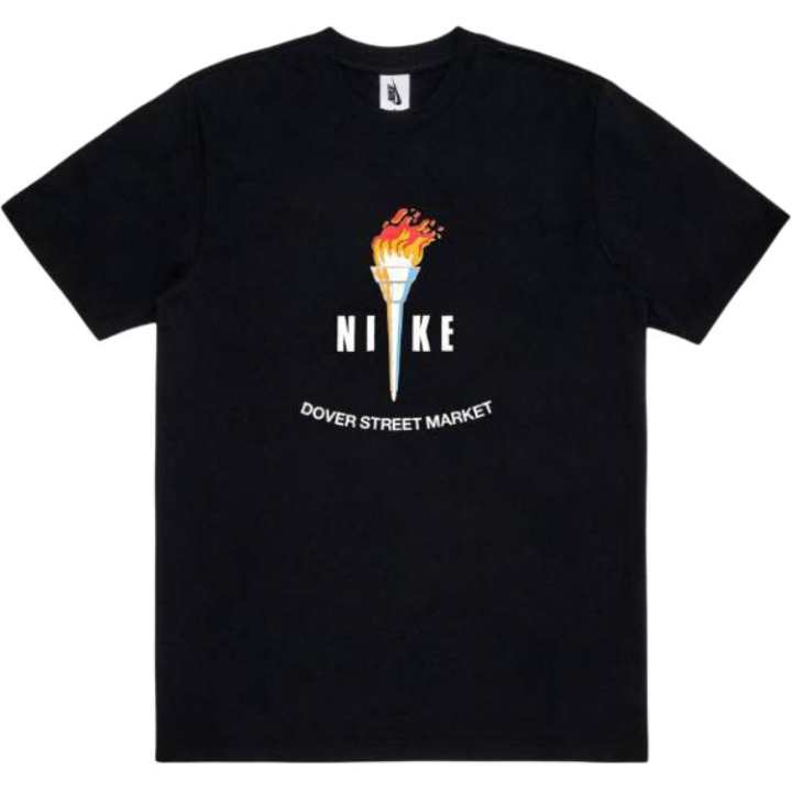 Nike Nike T Shirts Men's Black Crew Neck Moderate Straight Fit