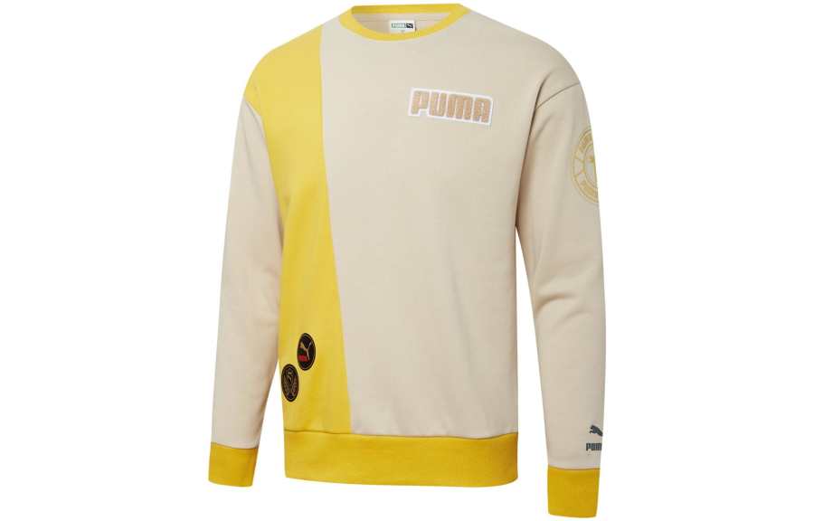 PUMA PUMA Sweatshirts Unisex Ecru Crew Neck Moderate Regular