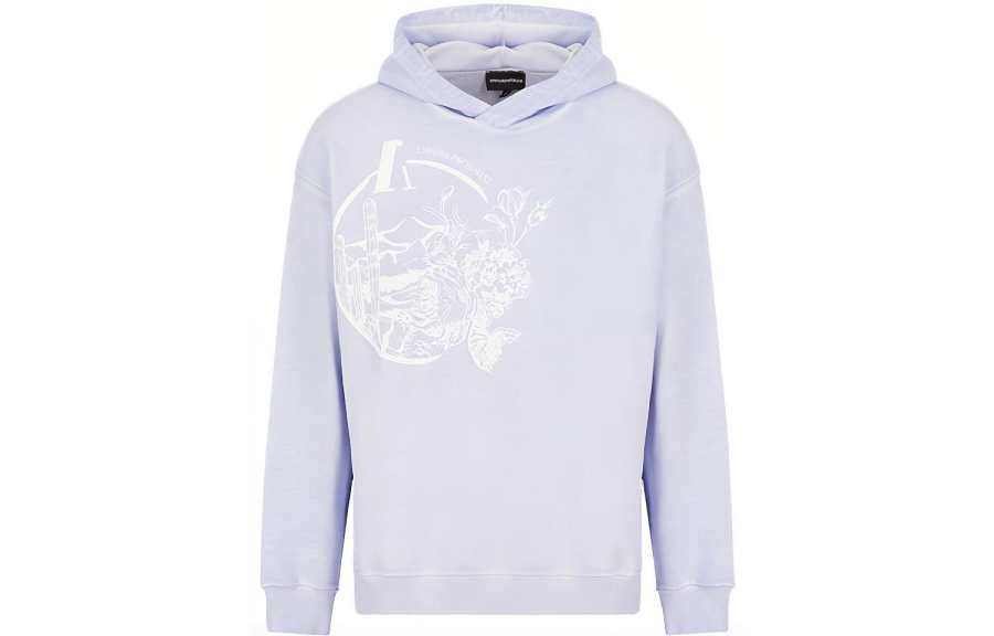 EMPORIO ARMANI Sweatshirts Men's Purple Hooded Moderate
