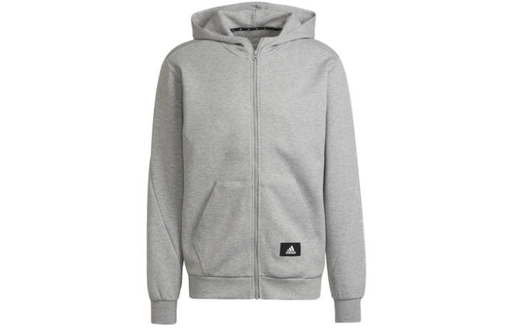 Adidas Adidas Sweatshirts Men's Gray Hooded Moderate Cardigan