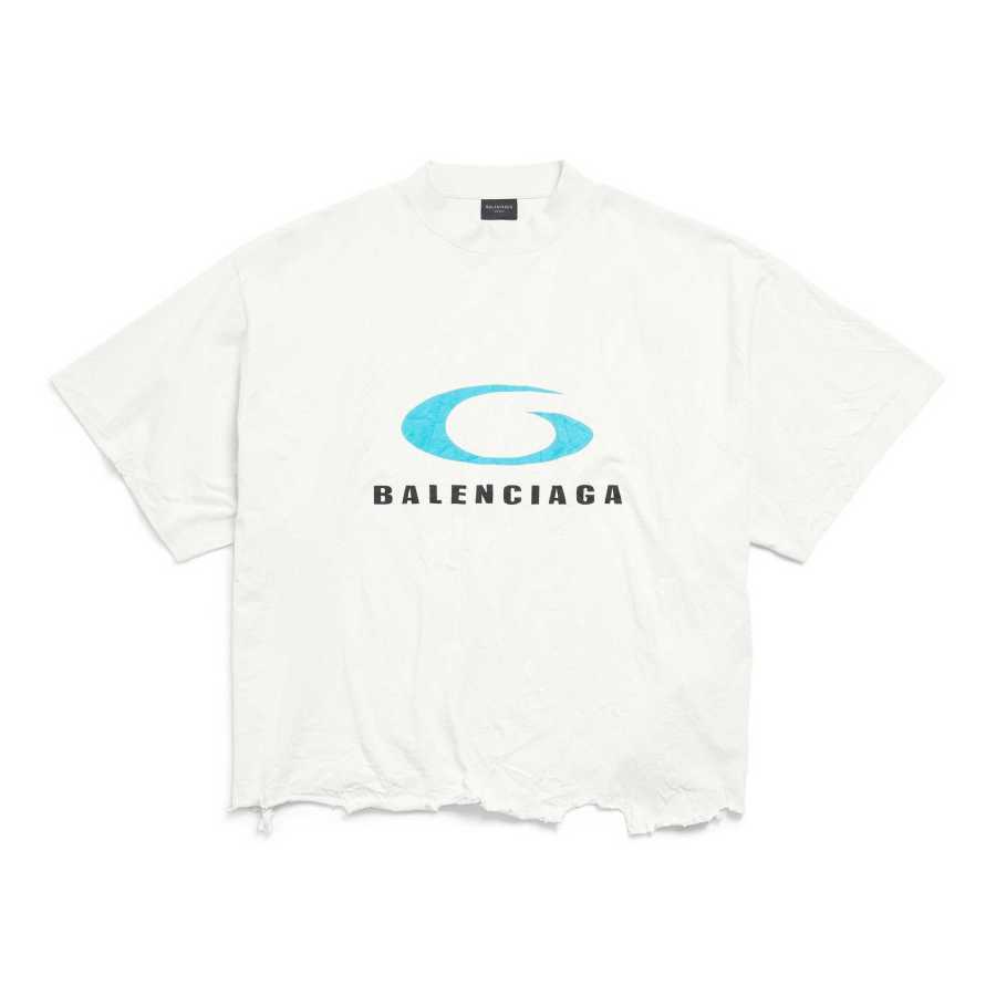 Balenciaga T Shirt Loose Fit Unisex White