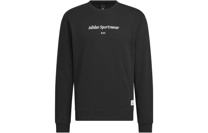 Adidas Adidas Lounge Sweatshirts Men's Black Crew Neck Moderate Regular