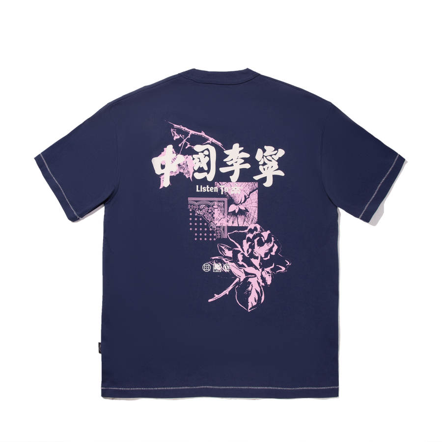 Li-Ning Li Ning T Shirt Men's Dark Ship Blue