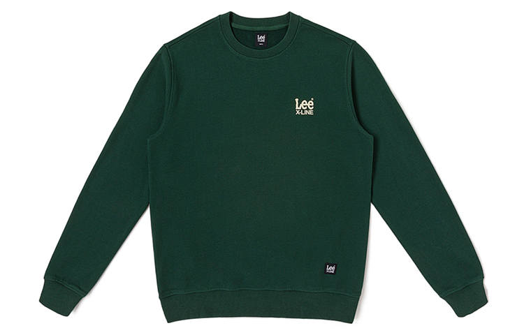 Lee Lee Sweatshirts Men's Green Crew Neck Moderate