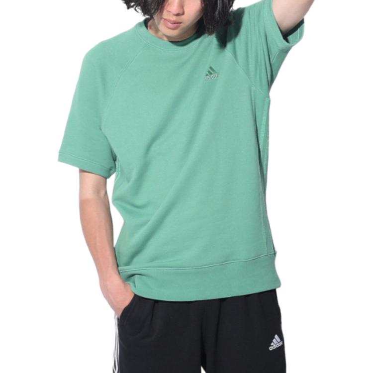 Adidas Adidas T Shirts Unisex Green Crew Neck Moderate Straight Fit
