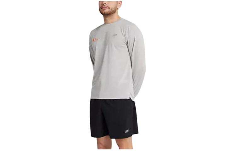 New Balance New Balance T Shirts Men's Gray Crew Neck Moderate Other