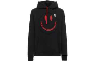 RAF SIMONS Logo Printed Distressed Hoodie