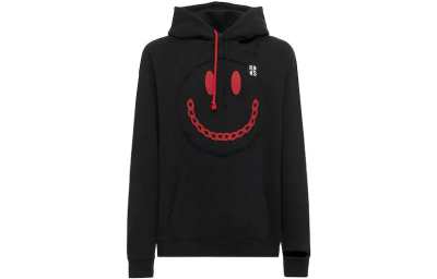 RAF SIMONS Logo Printed Distressed Hoodie