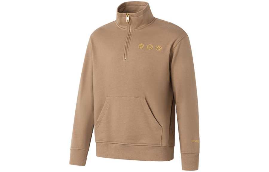 Saucony Sweatshirts Men's Umber Horsehair Stand Collar Moderate Regular