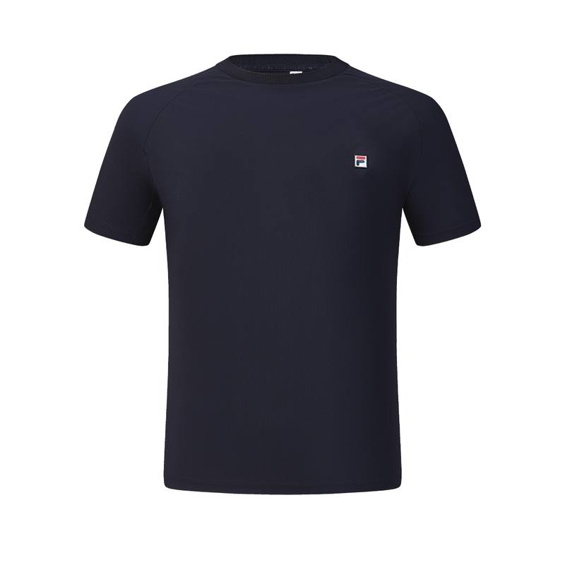 FILA T Shirts Men's RD Royal Blue Crew Neck Moderate Straight Fit