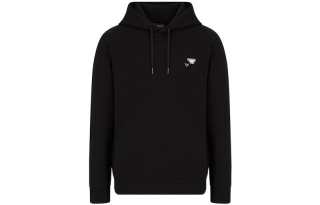 EMPORIO ARMANI Sweatshirts Men's Black Hooded Moderate Regular
