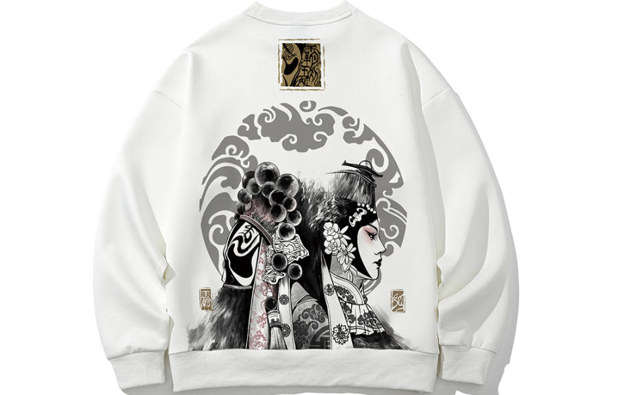 SANSYAS Sweatshirts Unisex White Crew Neck Moderate Regular