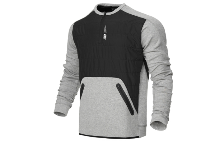New Balance New Balance Sweatshirts Men's Gray Stand Collar Moderate Regular