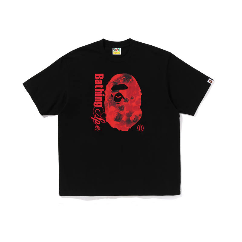 A BATHING APE Bape Kids Floral Solid Camo Ape Head Relaxed Fit Tee